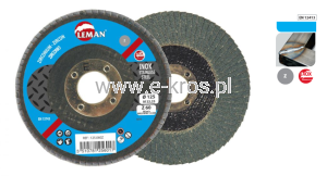 Tarcza listkowa INOX 125x22,23mm A-120 wypukła