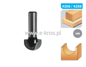 Frez trzpieniowy widiowy 12x10xR 6 trzpień 6mm