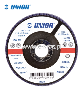 Tarcza listkowa 125mm G- 60 Unior