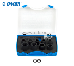 Zestaw nasadek udarowych 1/2"  6-kątne 12el. Unior