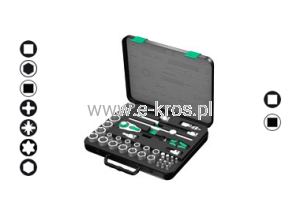 Grzechotka 1/2" Zyklop zestaw SC4 38el. Wera