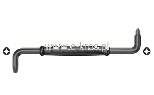 Wkrętak odgięty krzyżowy PZ1+2/125mm Wera