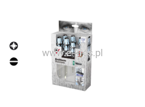 Zestaw wkrętaków Inox + wieszak PZ 6szt.