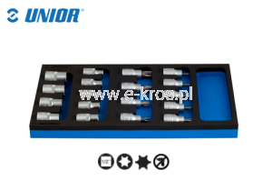 Zestaw nasadek 1/2" TORX zewn i wewn 18szt. Unior