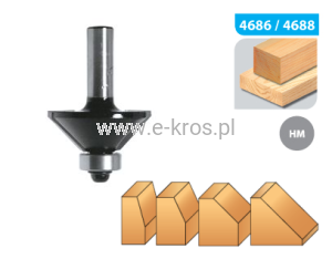 Frez trzpieniowy widiowy 45x20x45st. trzpień 6mm