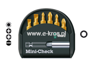 Zestaw końcówek z uchwytem  7el. Mini-Check TIN PH