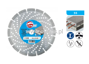 Tarcza diamentowa beton zbr./stal 125x22,23 Wys.7